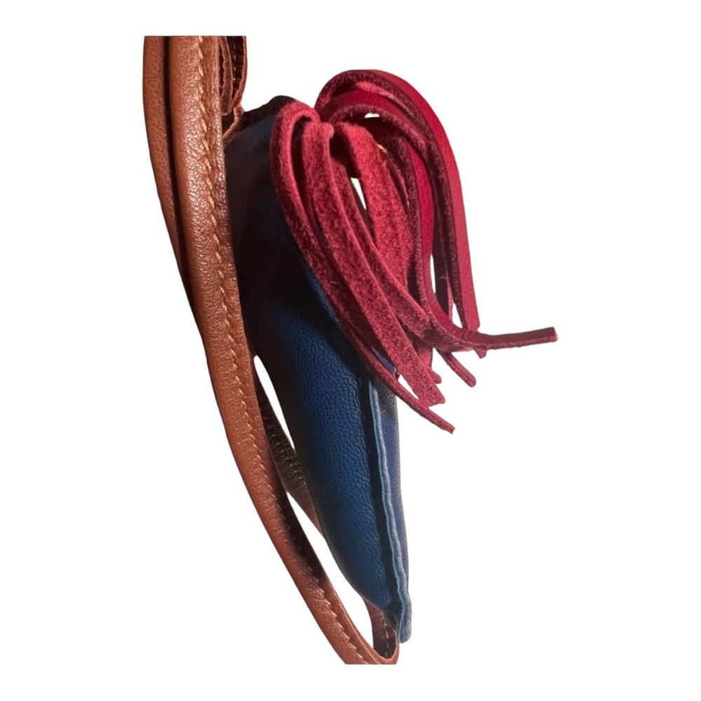 ⚡️SOLD⚡️ Hermès Authentic Rodeo GM (Large) Bleu de Malte/Rubis/Fauve Bag Charm - Picture 10 of 10